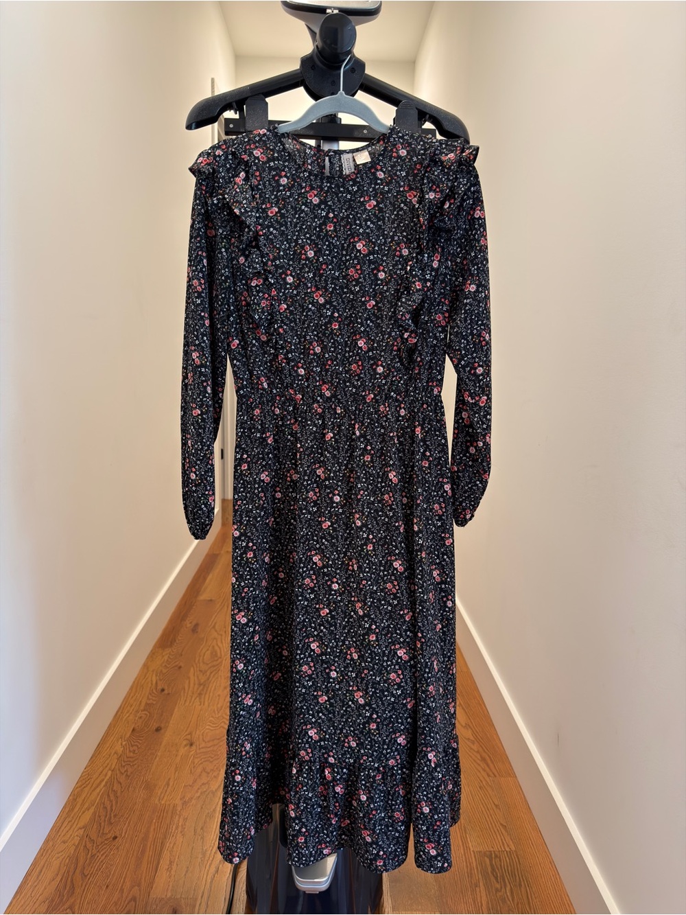 H&M Floral Long-Sleeve Dress